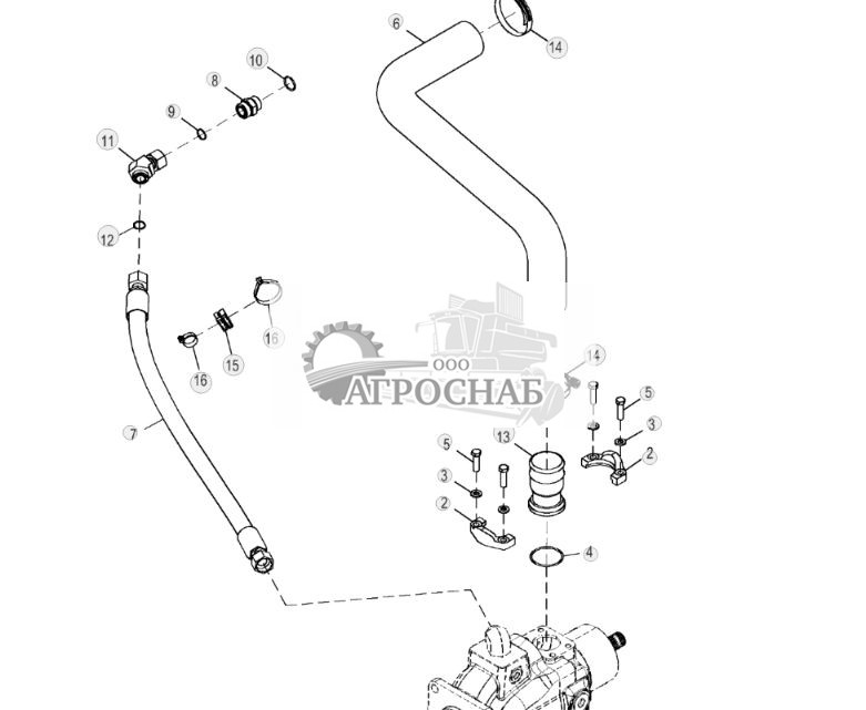 Hydraulic Tank To High Flow Pump Plumbing, Direct Drive ( - 318720) - ST698380 291.jpg